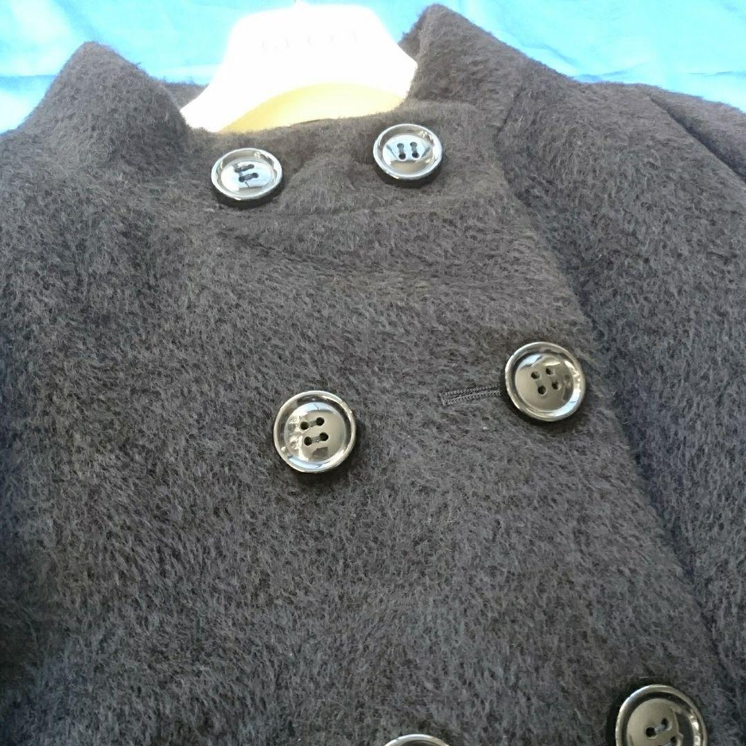 大人キュート♪ボールジィBALLSEY ふわふわアルパカシャギージャケット黒