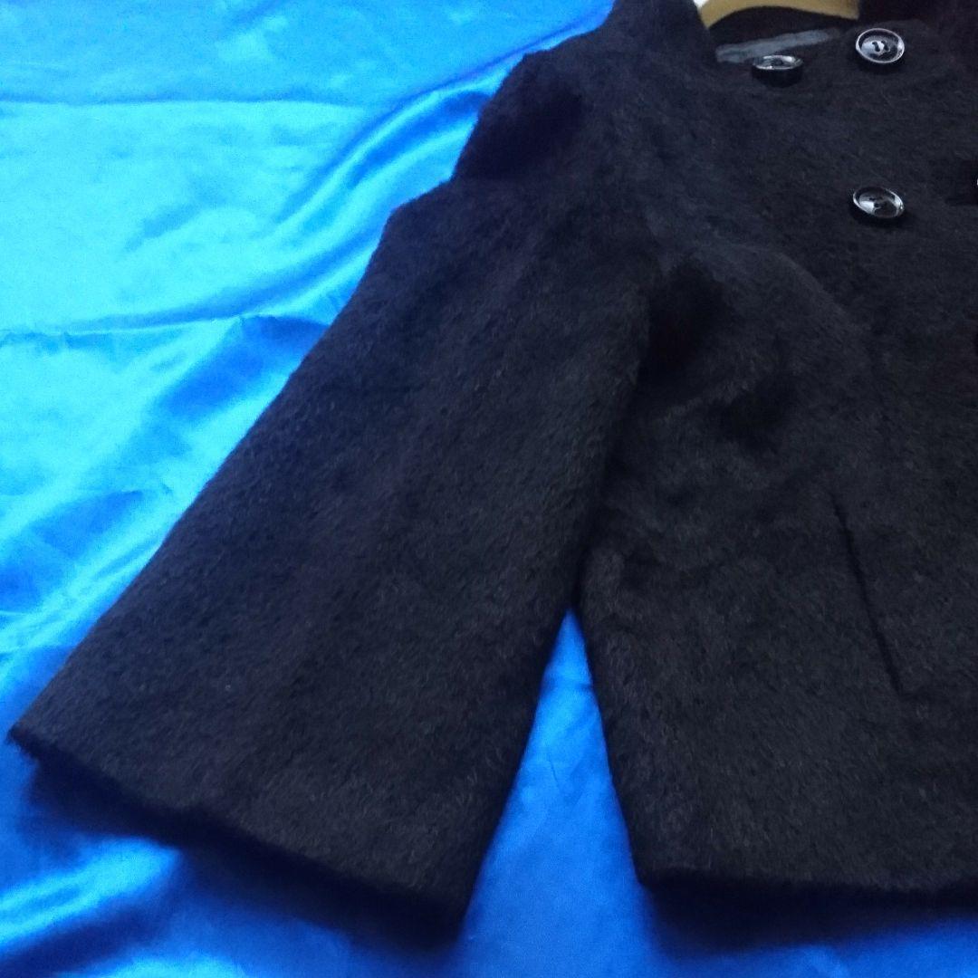 大人キュート♪ボールジィBALLSEY ふわふわアルパカシャギージャケット黒