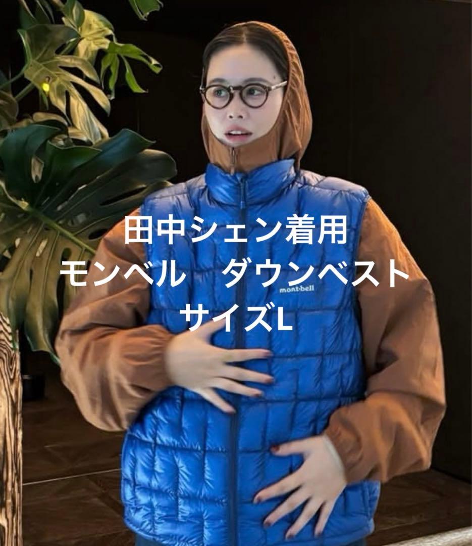モンベル　プラズマ1000 ダウン ベスト L ブルー