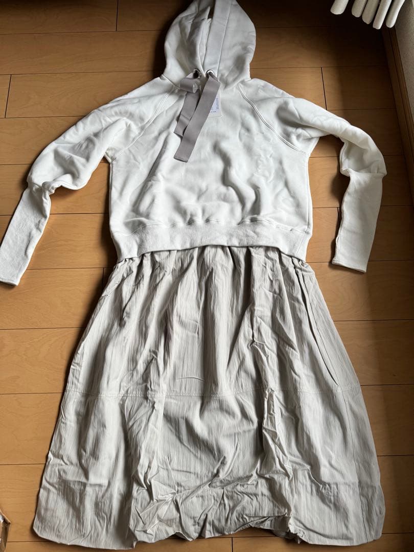 Plus OTO HA フード付きロングワンピース M