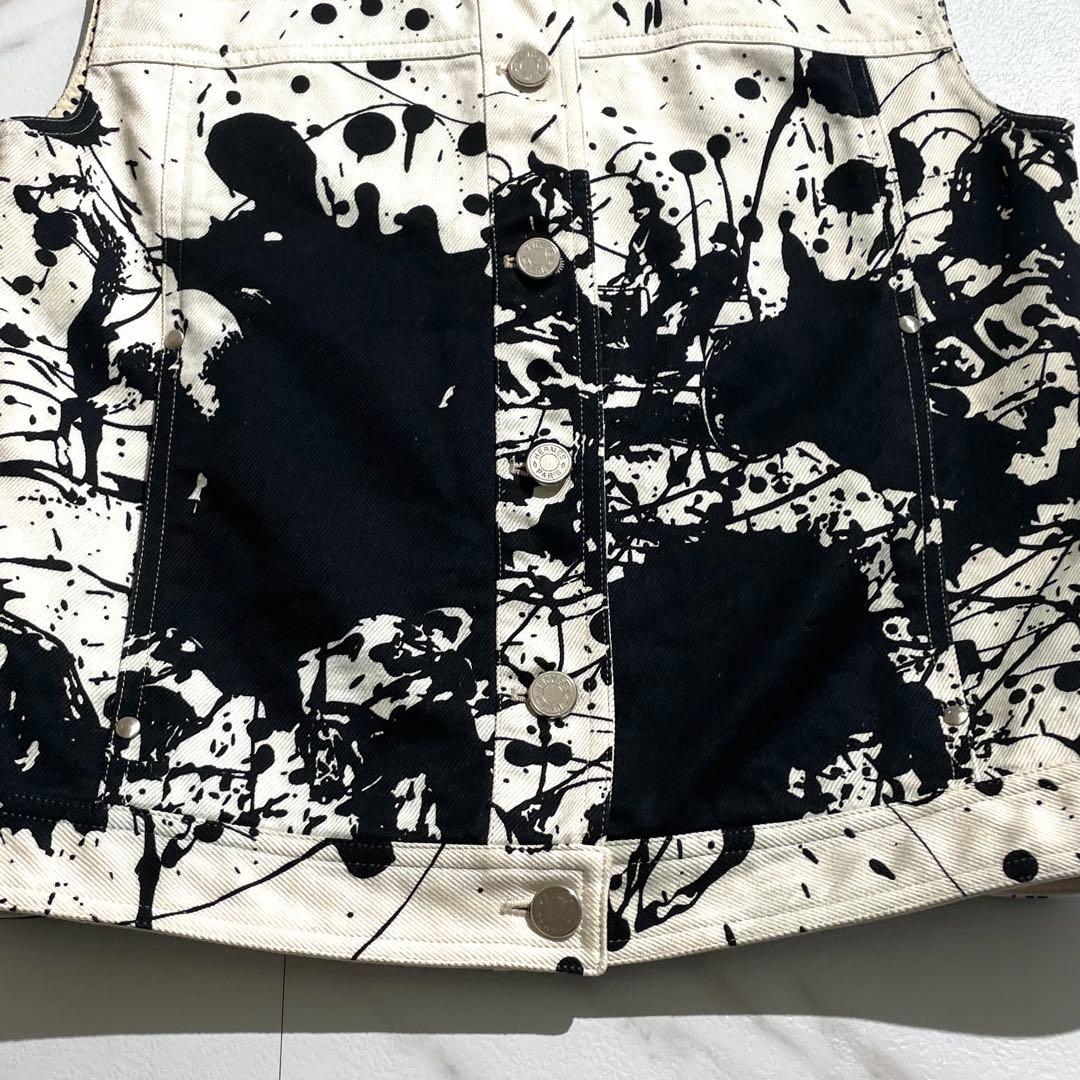 入手困難✨ エルメス マルジェラ期 ベスト 落書き ペイント加工 ブラック