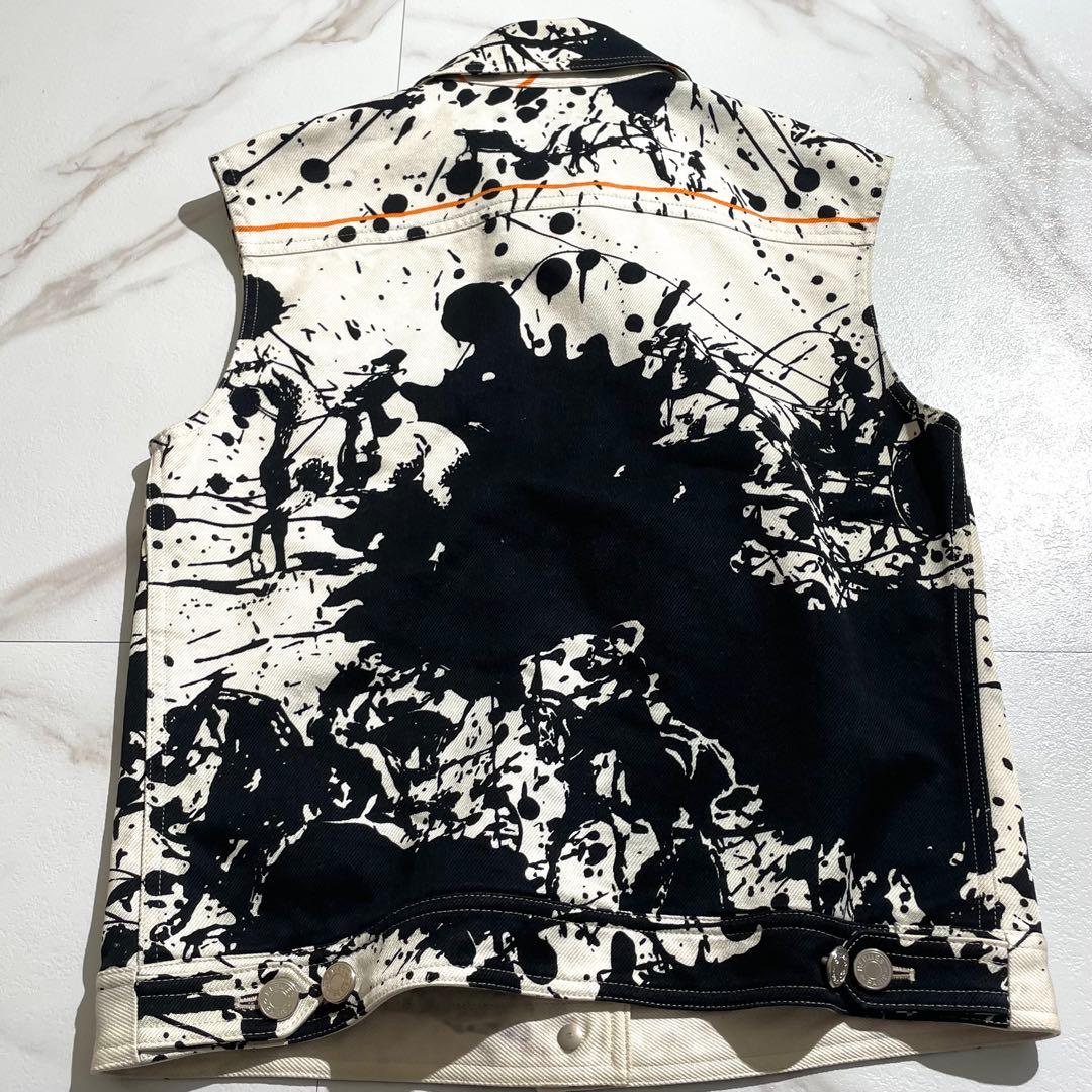 入手困難✨ エルメス マルジェラ期 ベスト 落書き ペイント加工 ブラック