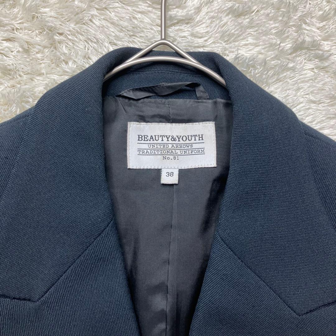 ビューティアンドユース　TRADITIONAL ダブルジャケット 紺ブレ　38