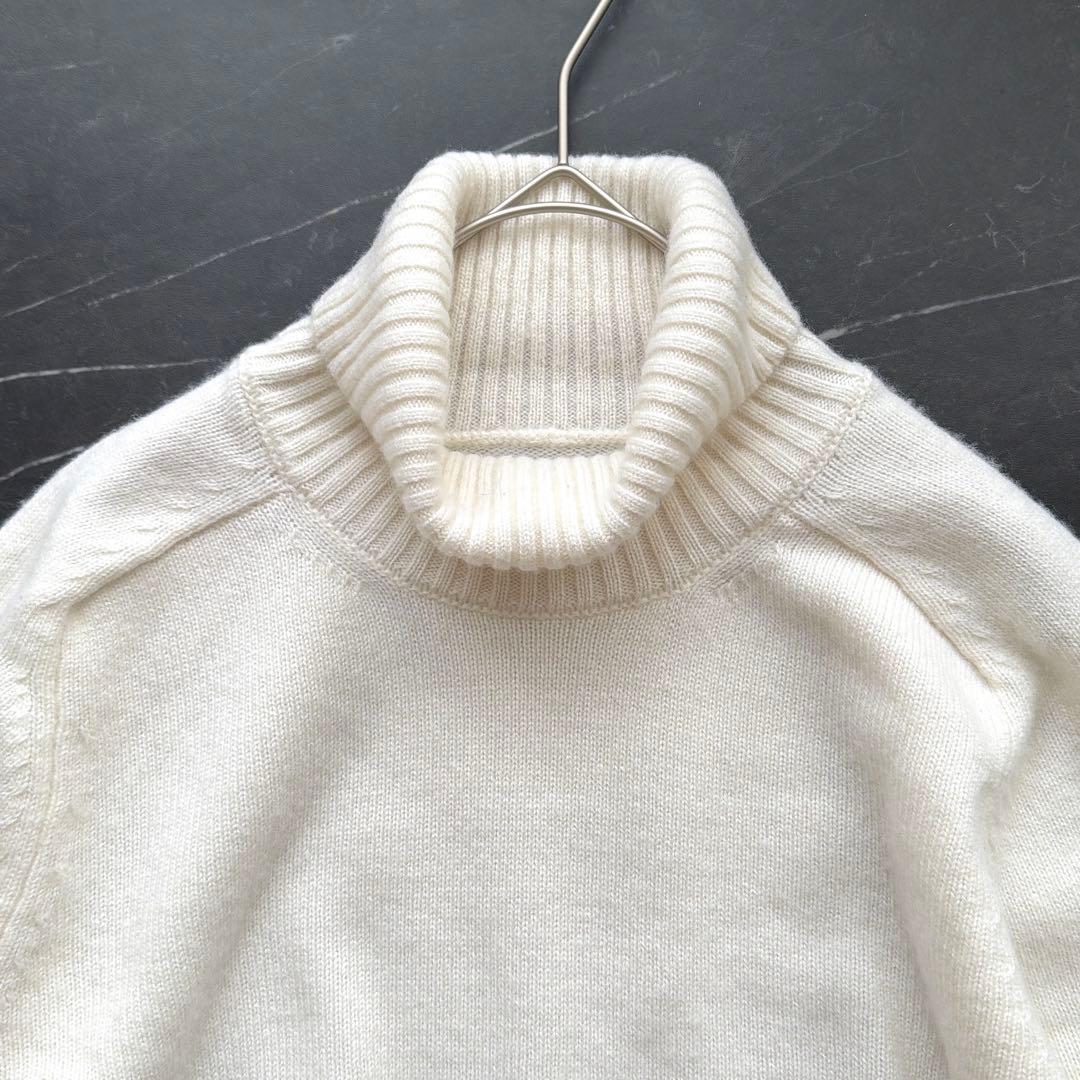 Falconeri カシミヤ100% タートルネックニット メンズM 白