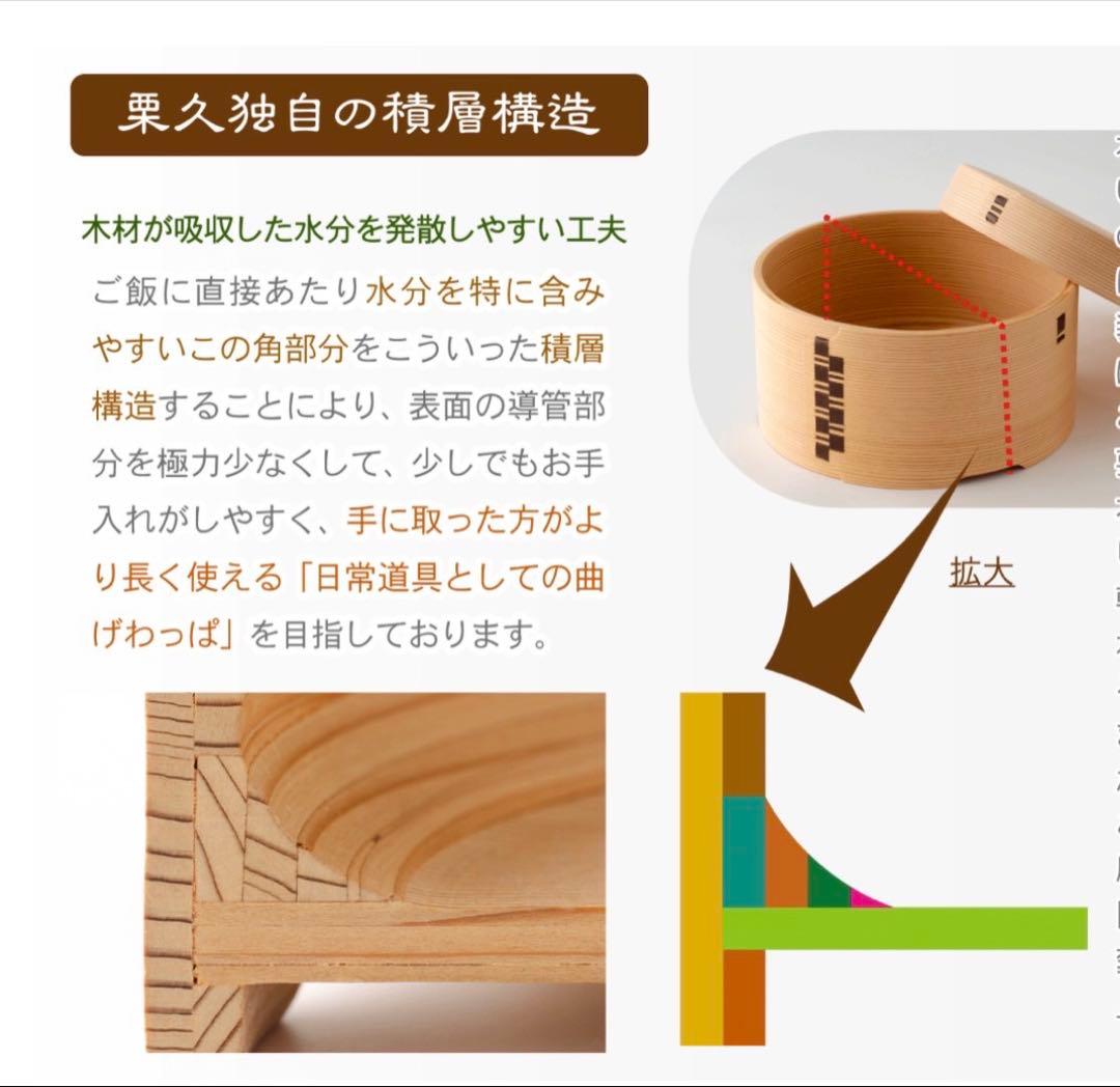 【専用】未使用　栗久　秋田杉　白木　おひつ　5合＆3合　しゃもじ付　2点セット
