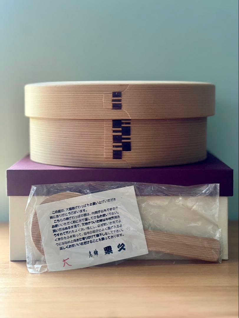 【専用】未使用　栗久　秋田杉　白木　おひつ　5合＆3合　しゃもじ付　2点セット