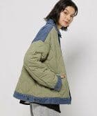 ニコアンド デニムキルトドッキングジャケット