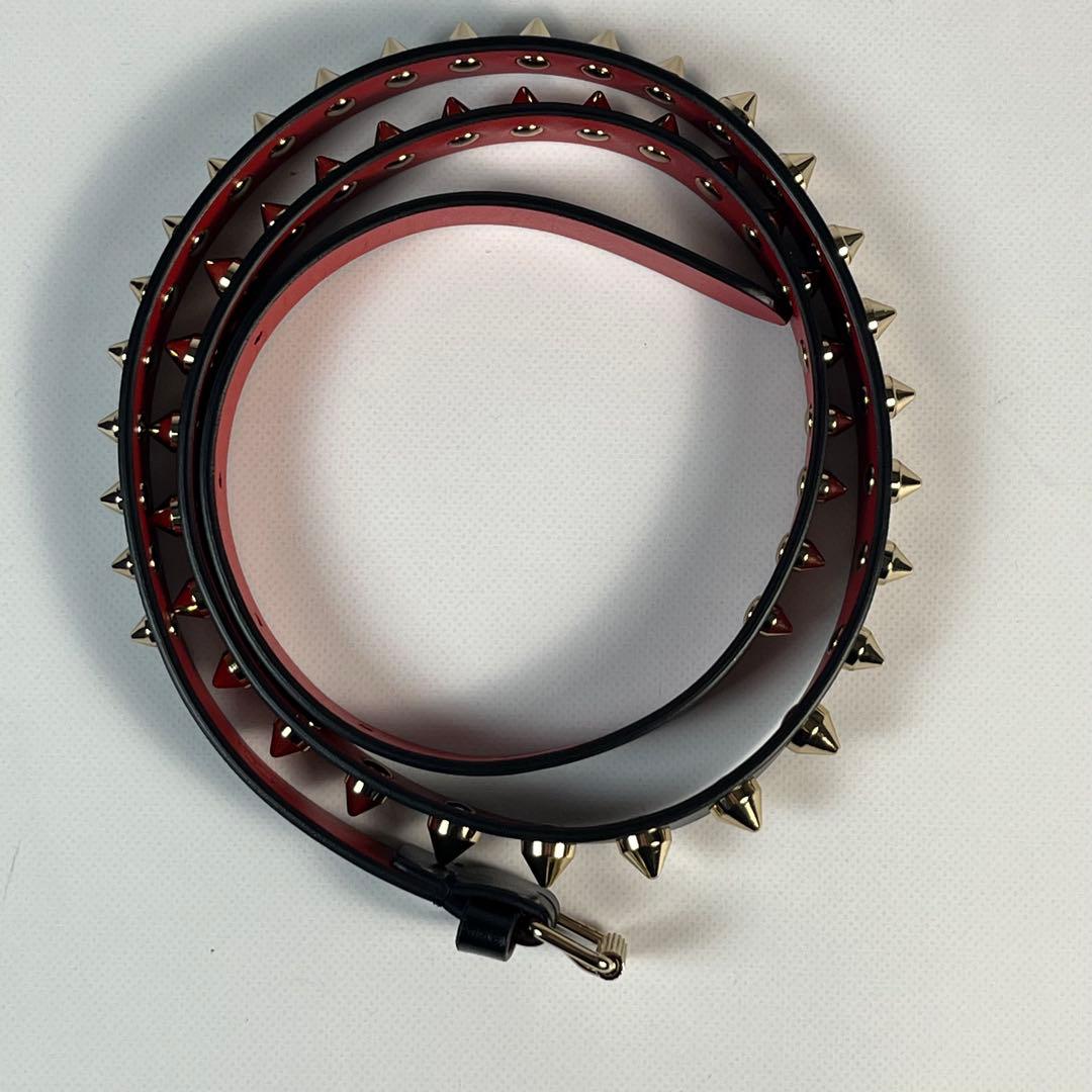 未使用級　Christian Louboutin スタッズ　レザーベルト