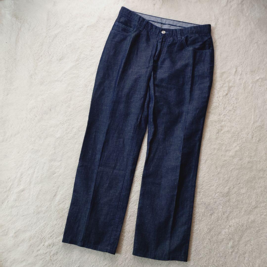 美品 Brioni DENIMCOLLECTION リネン スラックス デニム