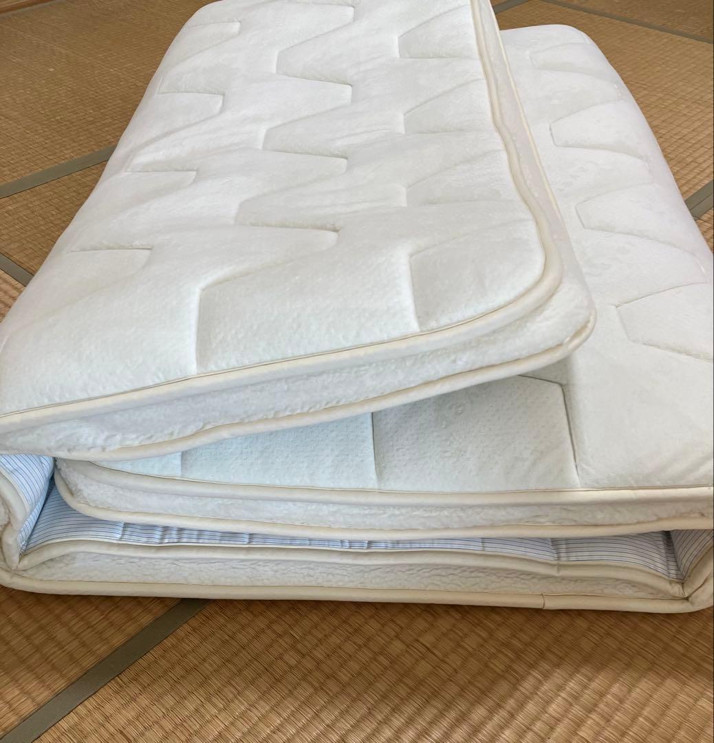 丸八真綿　羊毛多重層　高級敷きふとん　シングルサイズ