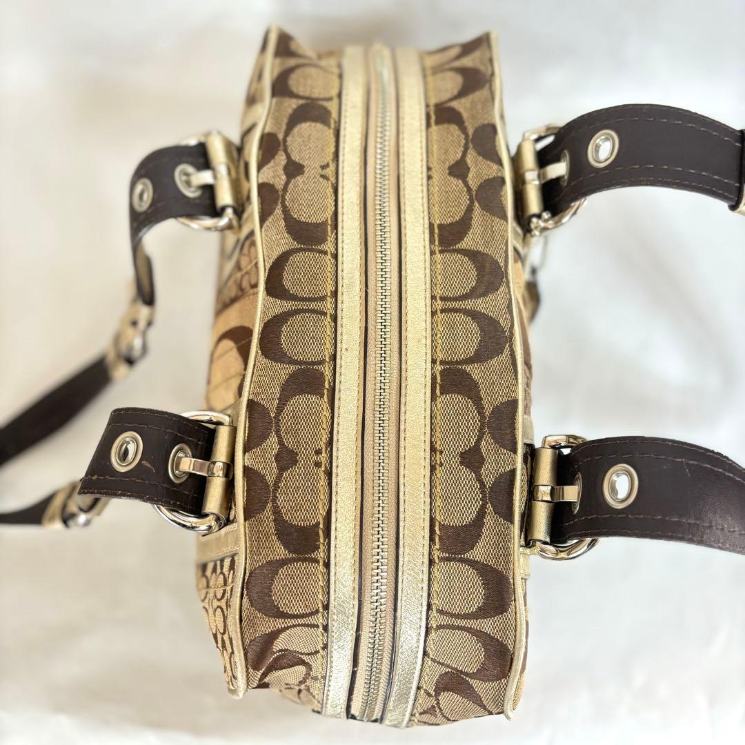 COACH シグネチャー　パッチワーク　ボストンバッグ　Y2K