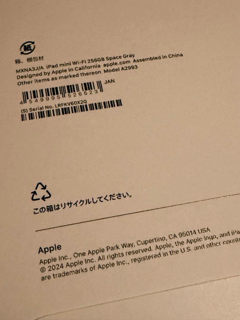 iPad mini 第7世代 スペースグレイ 256GB