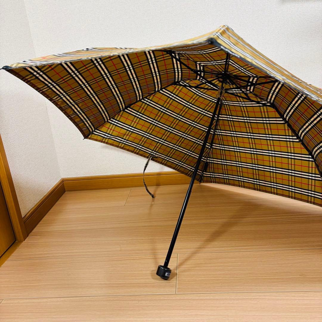 【極美品】BURBERRY バーバリー　折り畳み傘　ノバチェック　カバー付