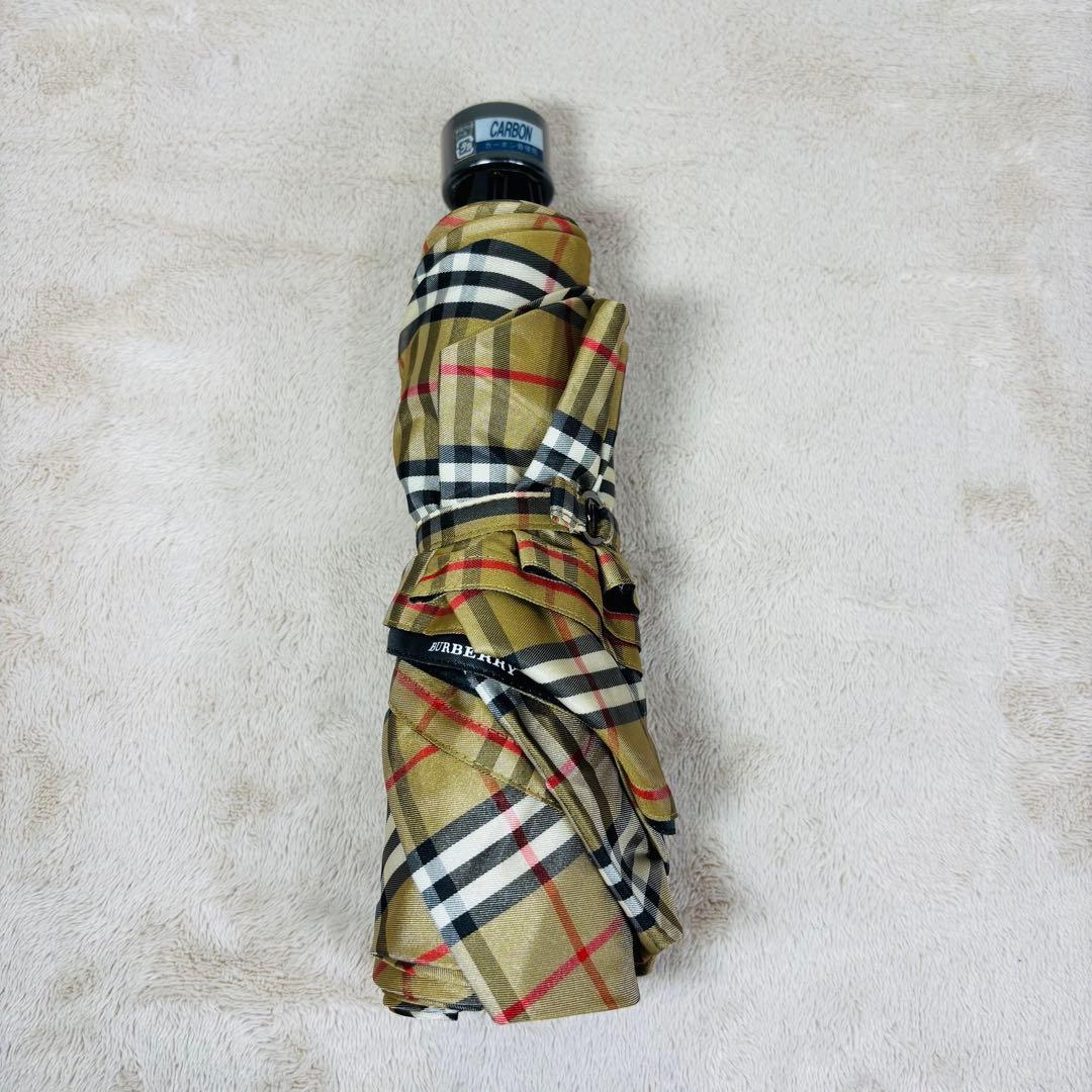 【極美品】BURBERRY バーバリー　折り畳み傘　ノバチェック　カバー付