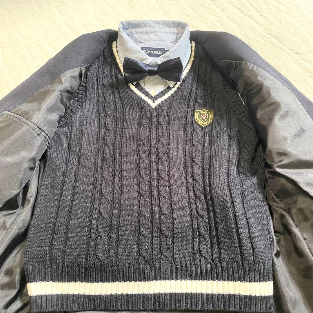 美品《Ralph Lauren》 ネイビージャケット スーツ120㎝ 6点セット