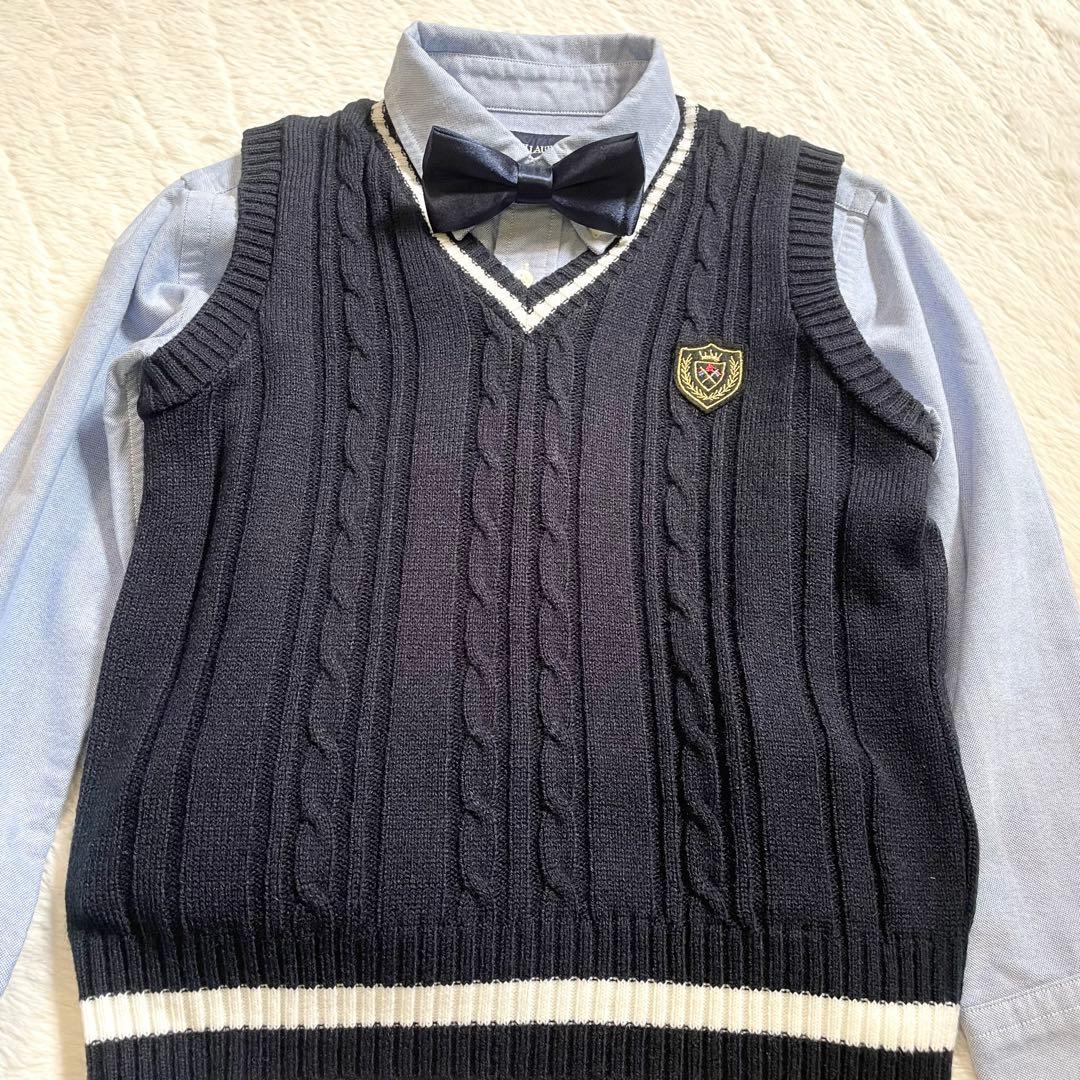 美品《Ralph Lauren》 ネイビージャケット スーツ120㎝ 6点セット