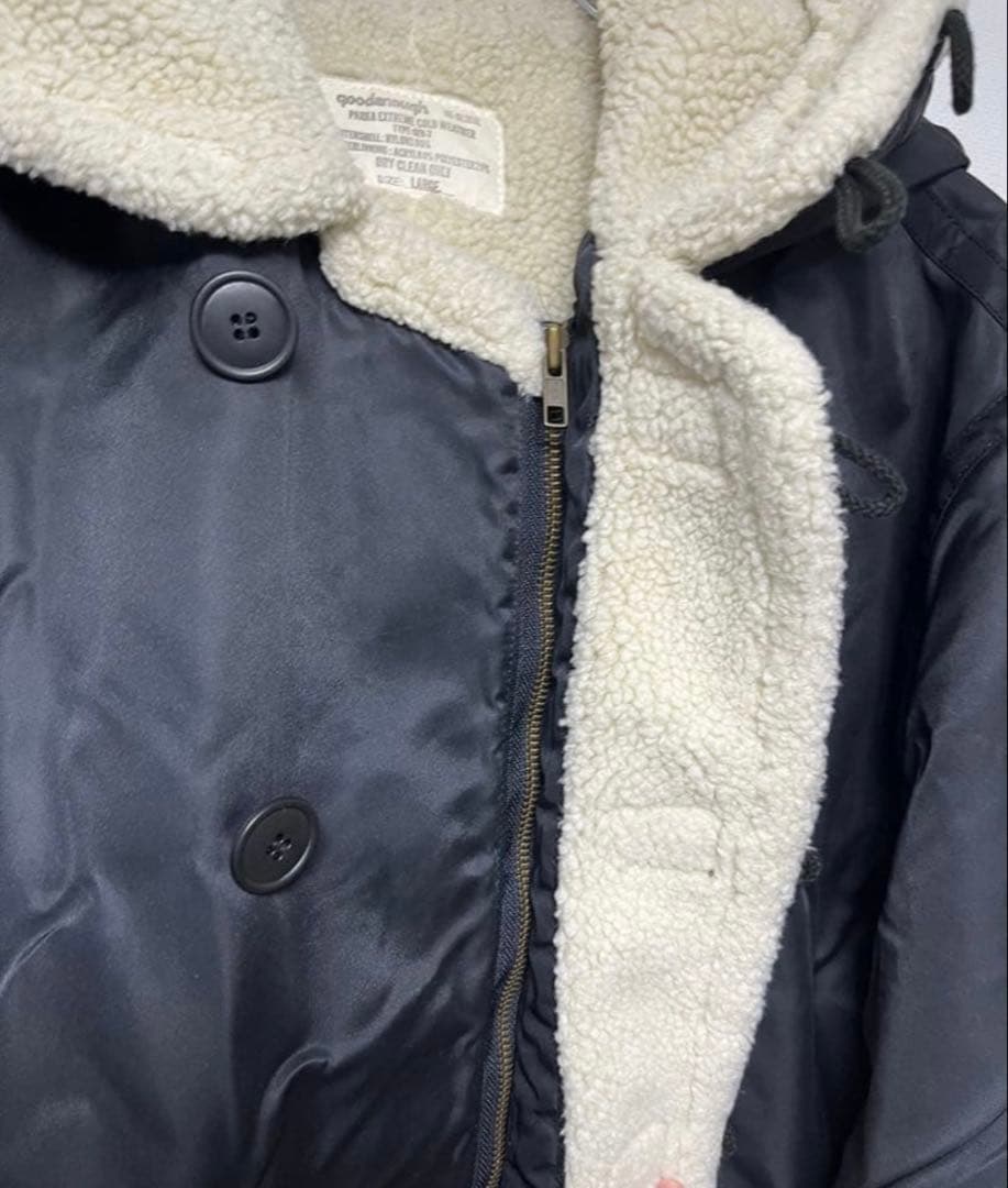 希少カラー　90s GOODENOUGH B-7 裏ボアジャケット　ブラック　Ｌ