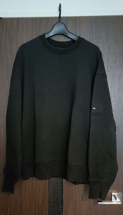 Y-3 ブラック クルーネック スウェット Mサイズ