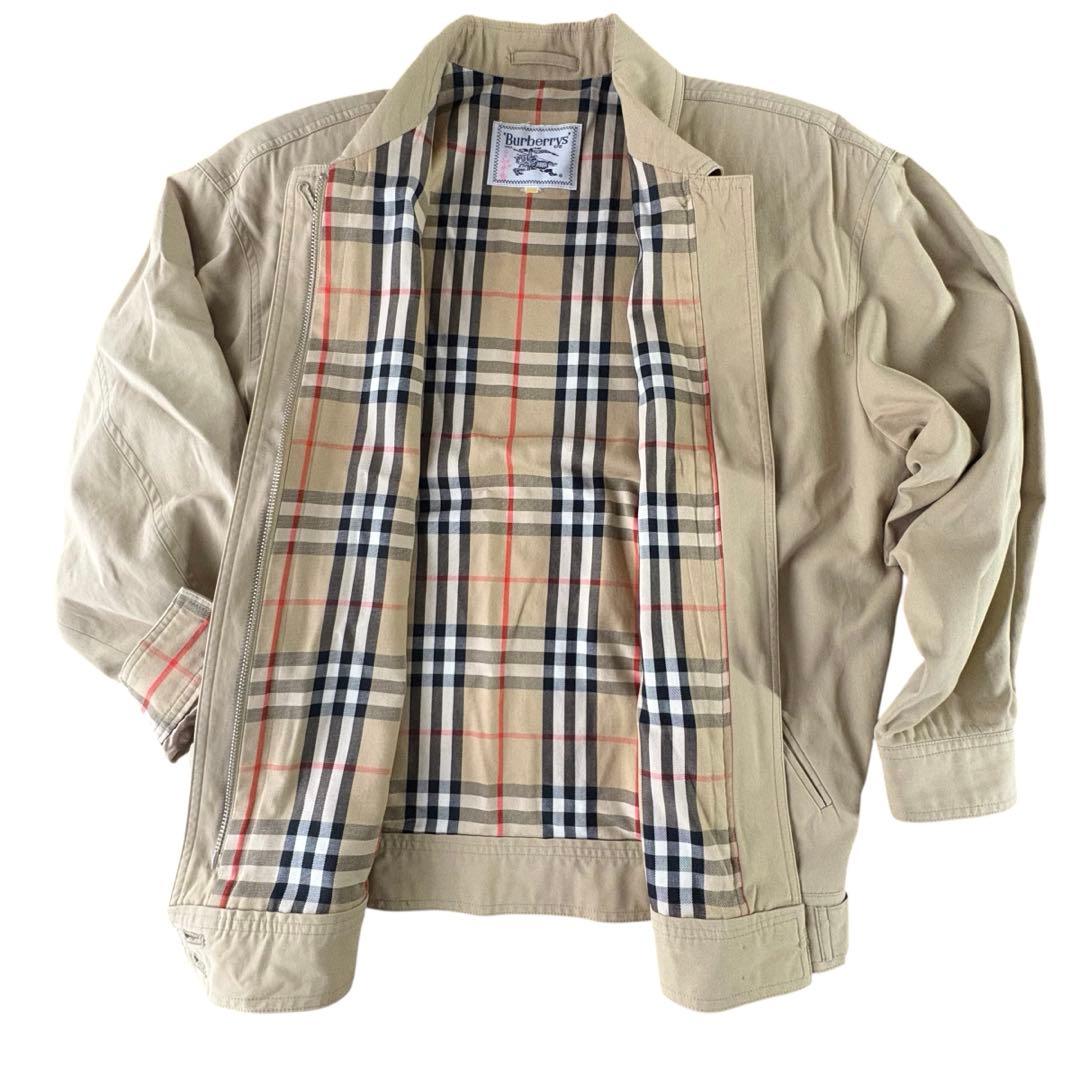 90s バーバリー スウィングトップ 7AP 金ボタン ベージュ ノバチェック