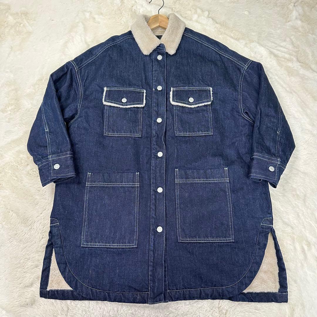 ✨美品✨完売サイズ サニークラウズ 裏ボアジージャンコート インディゴ 冬の相棒