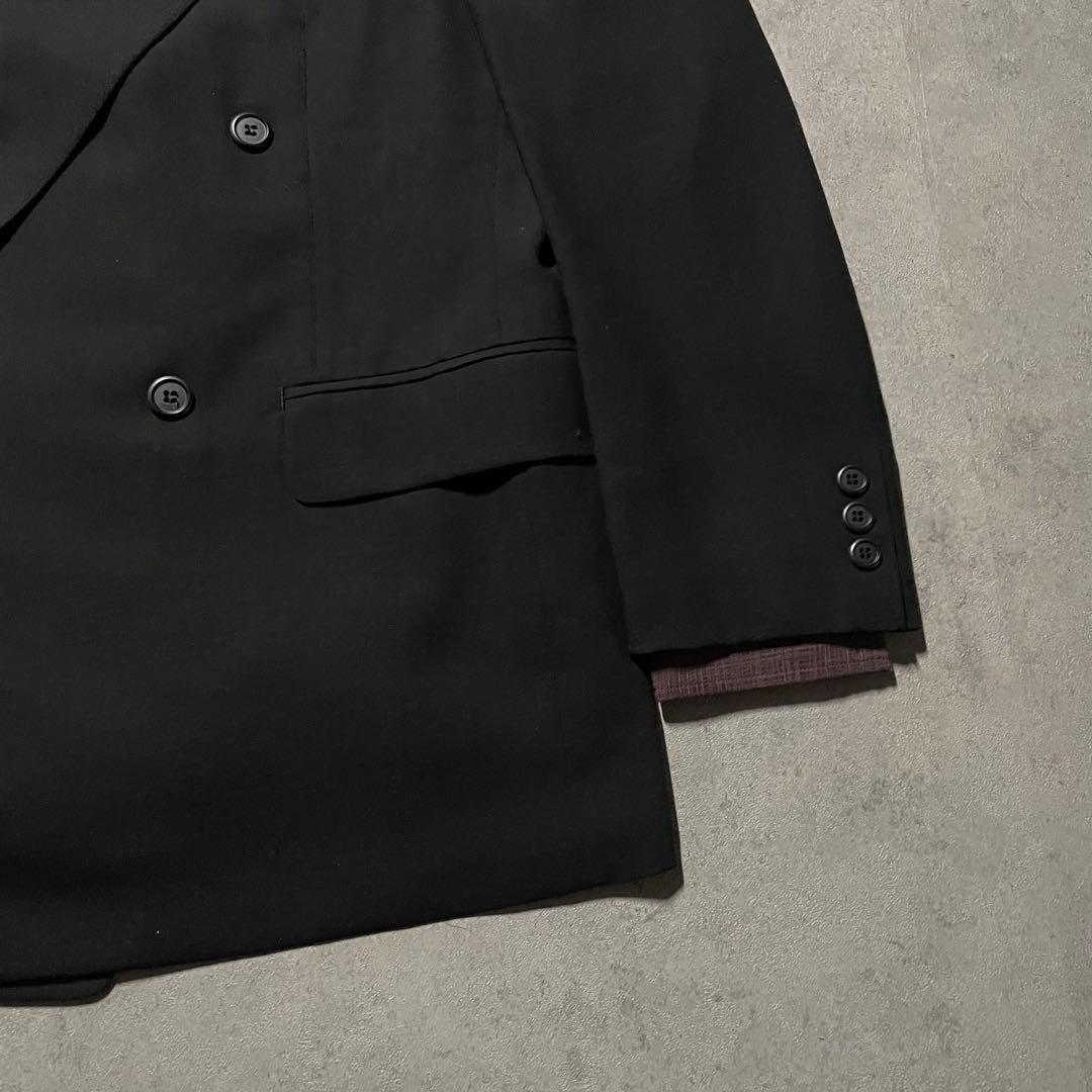 特注【vintage】セットアップ ダブルスーツ カジュアル　ブラック　黒