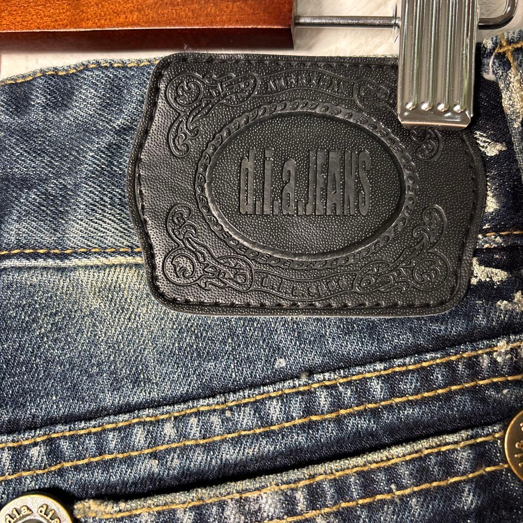 d.i.a.y2k平成ギャル　スタッズラメダメージデニムショートパンツサイズ25