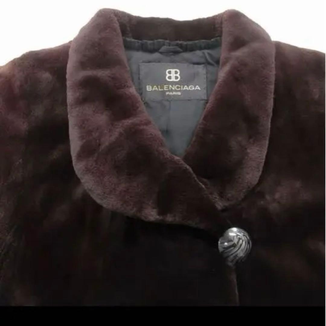 BALENCIAGA バレンシアガ シェアードミンク 毛皮 リアルファー コート