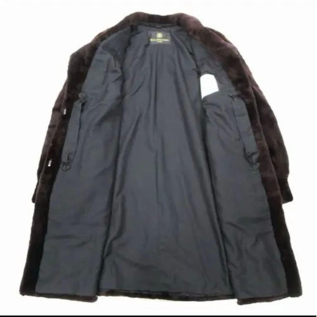BALENCIAGA バレンシアガ シェアードミンク 毛皮 リアルファー コート