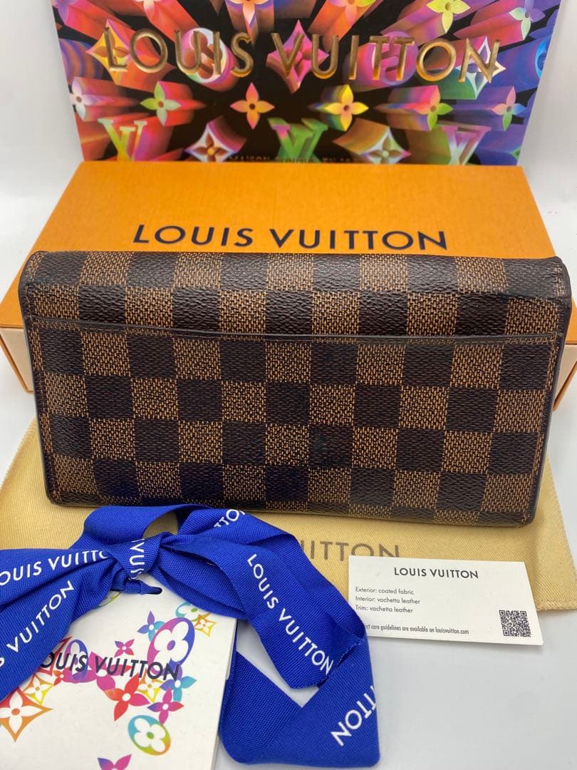 ルイヴィトン 長財布 ダミエ ポルトフォイユサラ ローズバレリーヌ