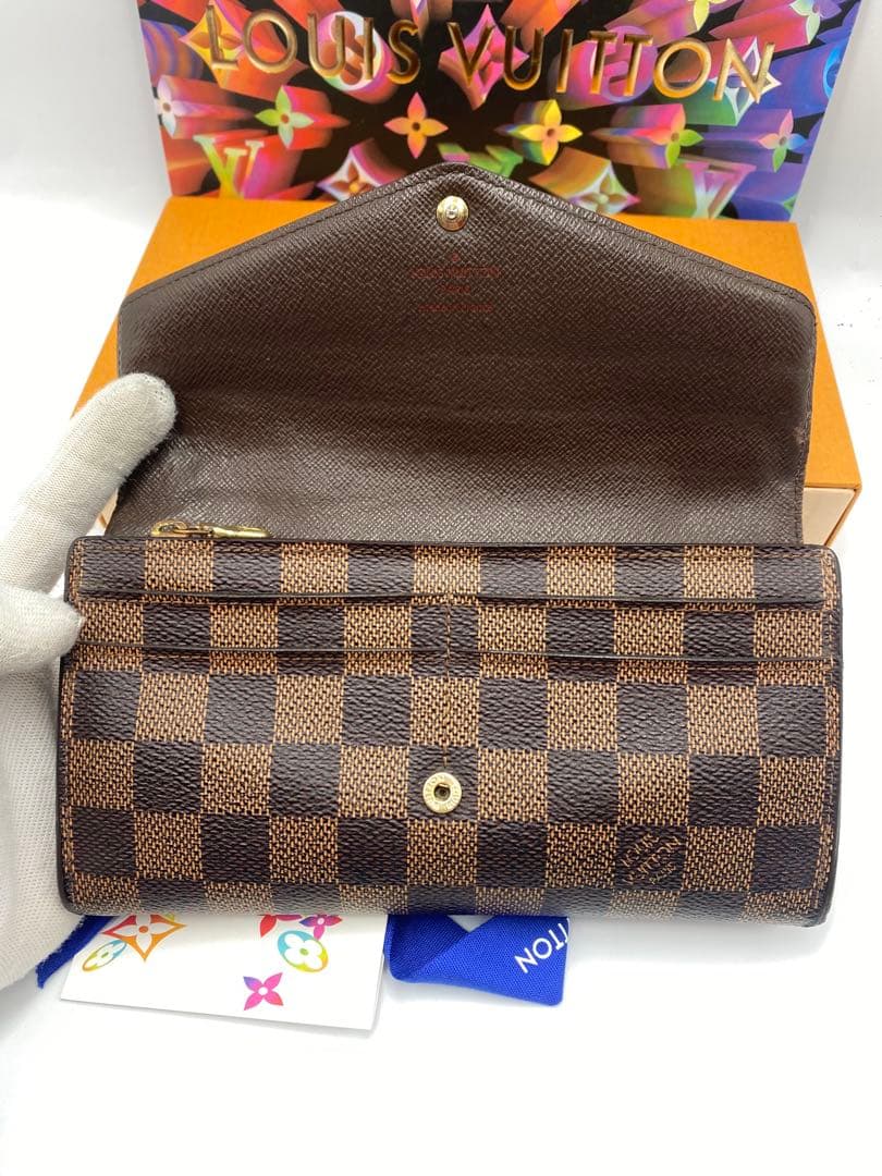 ルイヴィトン 長財布 ダミエ ポルトフォイユサラ ローズバレリーヌ