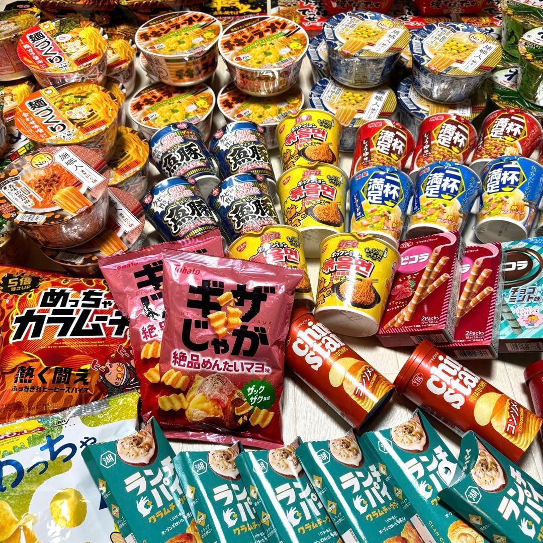 カップ麺・お菓子等 \ 一平ちゃん・麺づくり・魚豚・カラムーチョ・ランチパイ 他