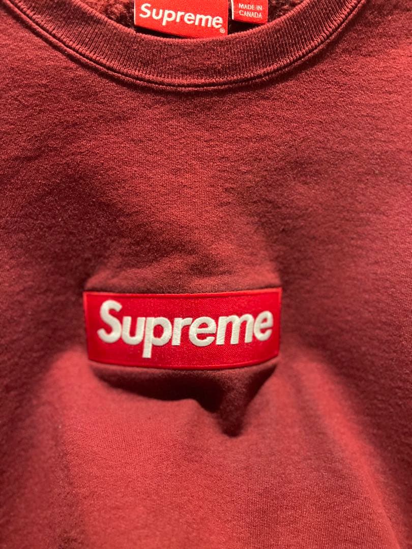 ド*ん様 Supreme Box Logo Crewneck Cardinal