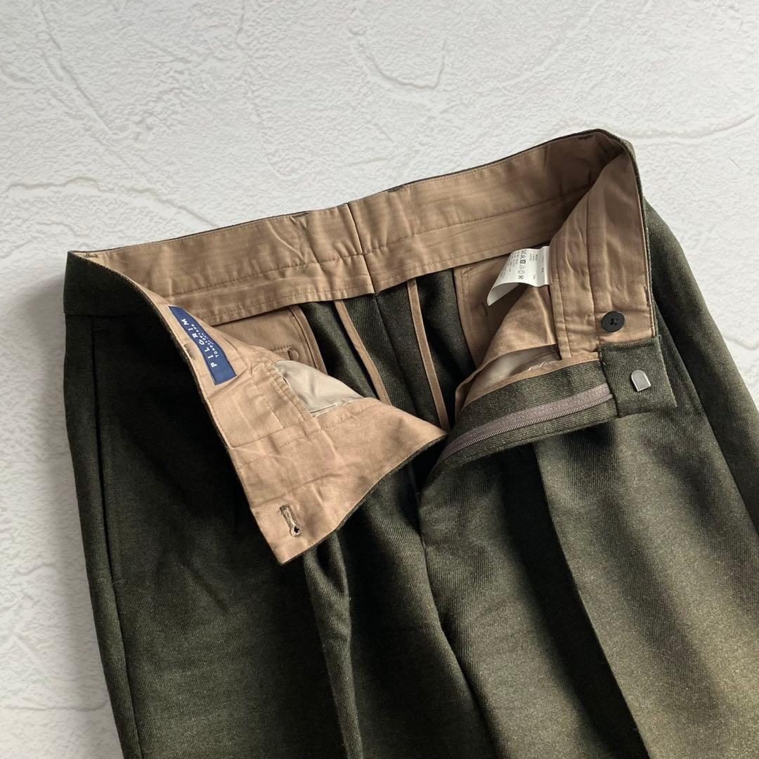 【未使用級】トゥモローランド ウール ネップ イン2プリーツ ワイドトラウザーズ