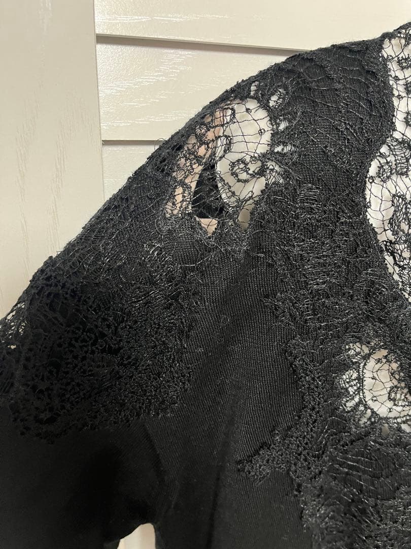 【オリビア:未使用品】エルマノシェルヴィーノ黒トップス38