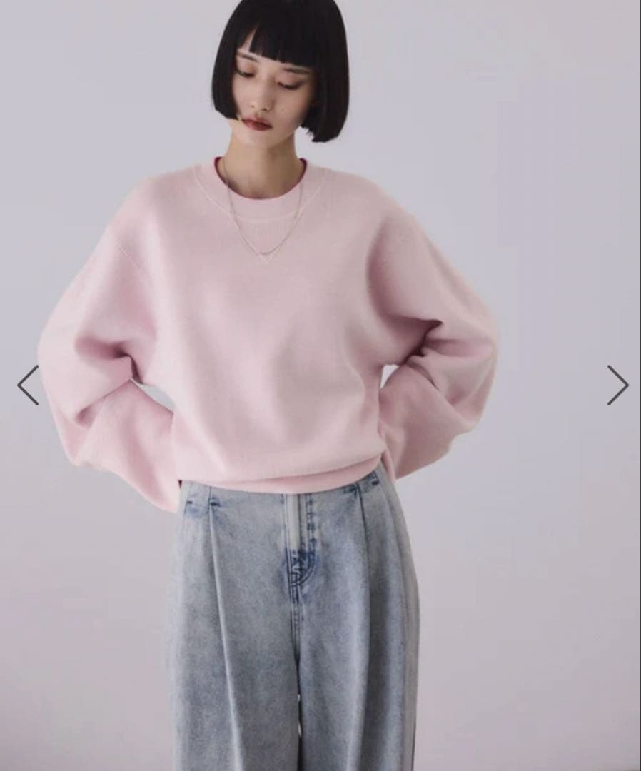 バイカラーリバーシブルニットプルオーバー