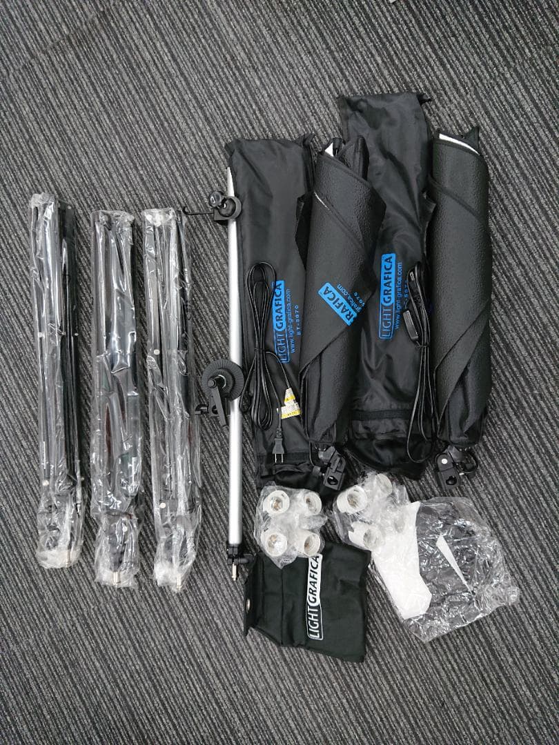 LIGHT CRAFICA スタジオ照明機材セット　キャリングバック付