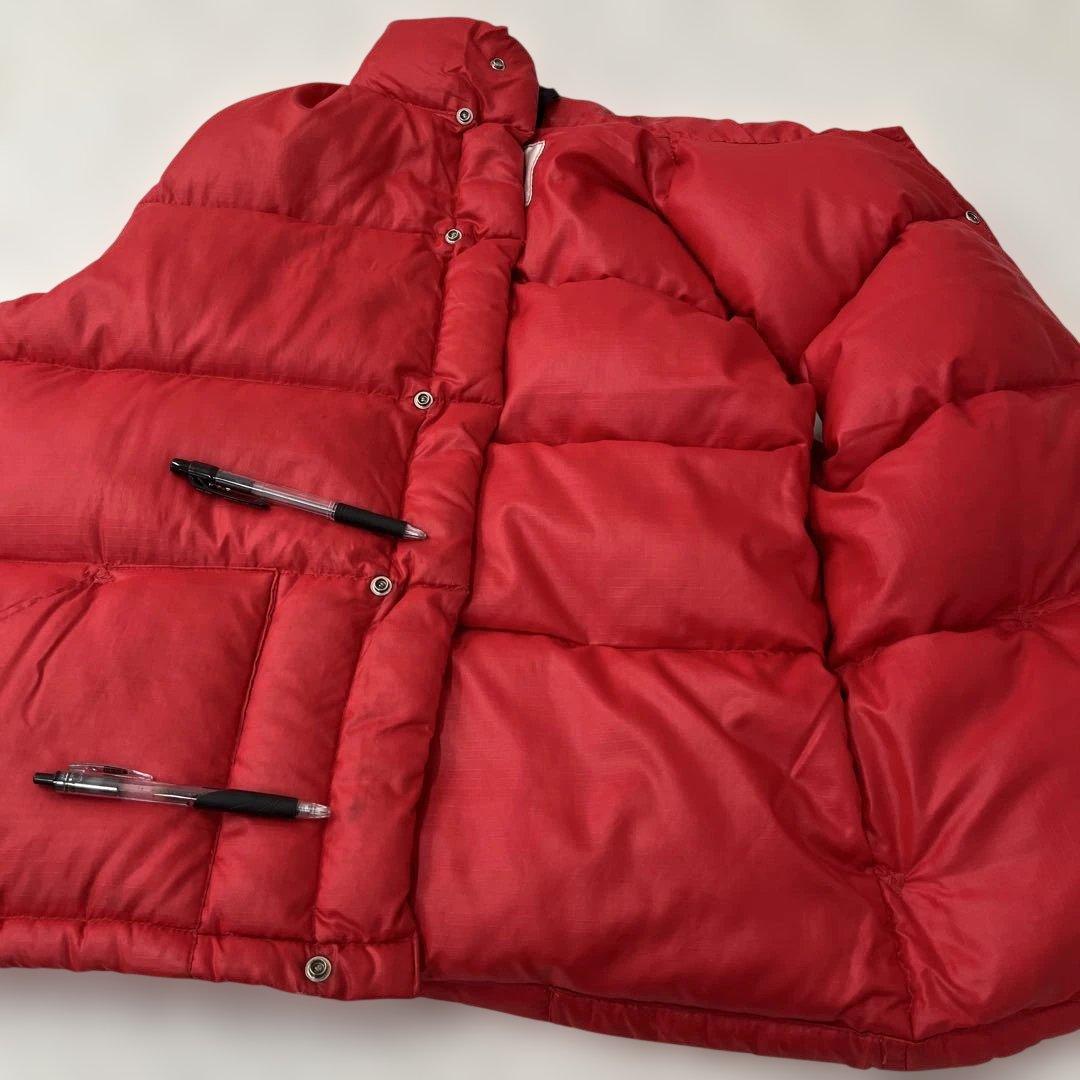 80s ノースフェイス OLD NORTH FACE 茶タグ ダウン ベスト L