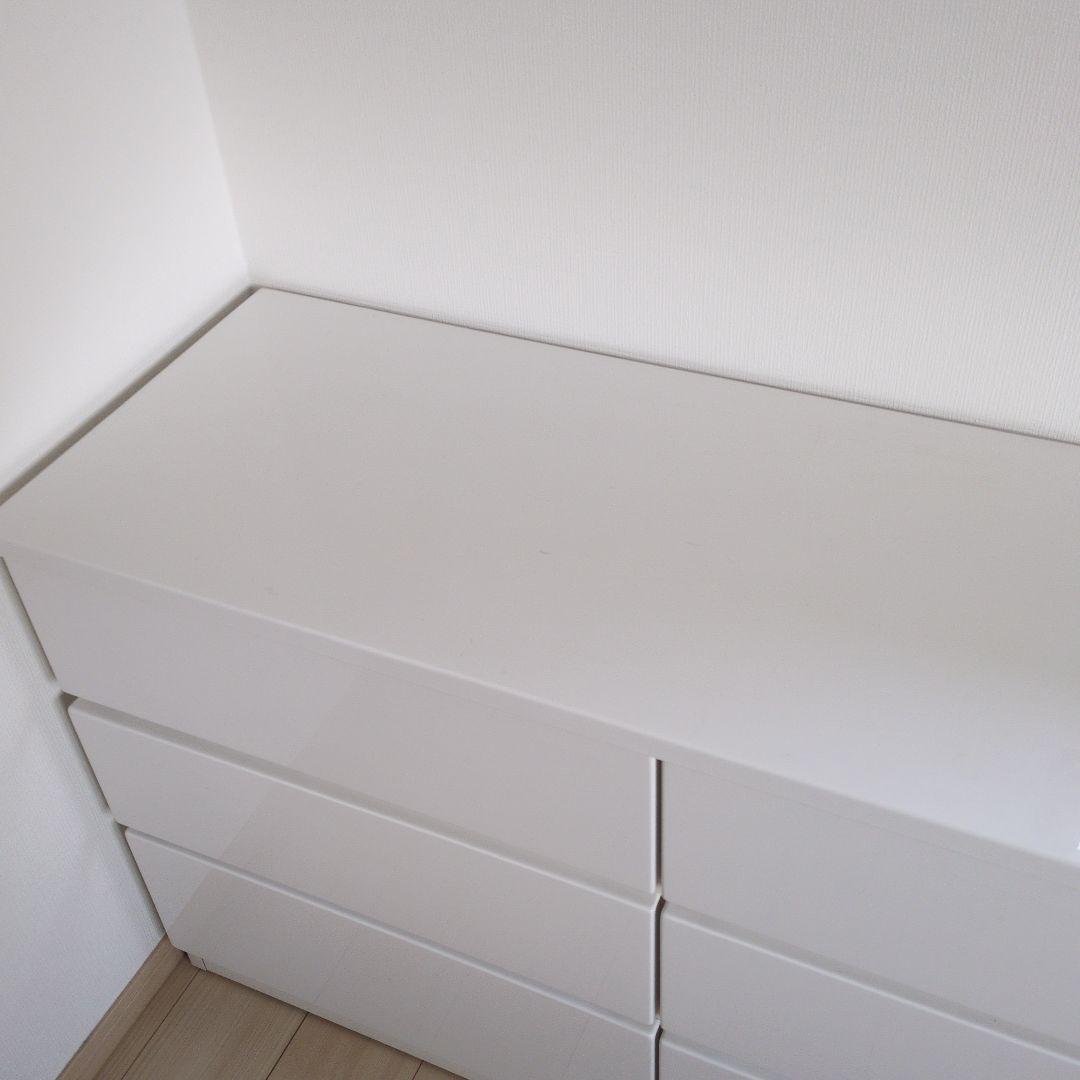 チェスト　収納　家具　キャビネット　白　鏡面