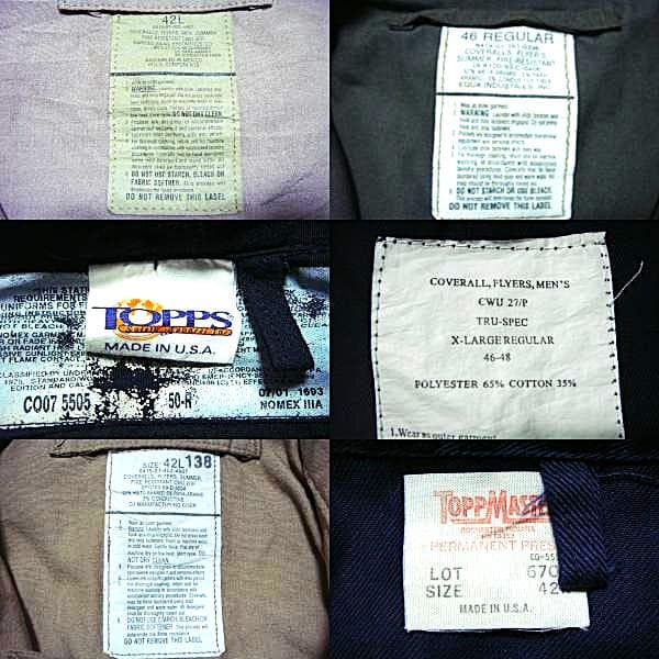 USA製 つなぎ ミリタリー 8枚セット CWU27P TALON まとめ売り