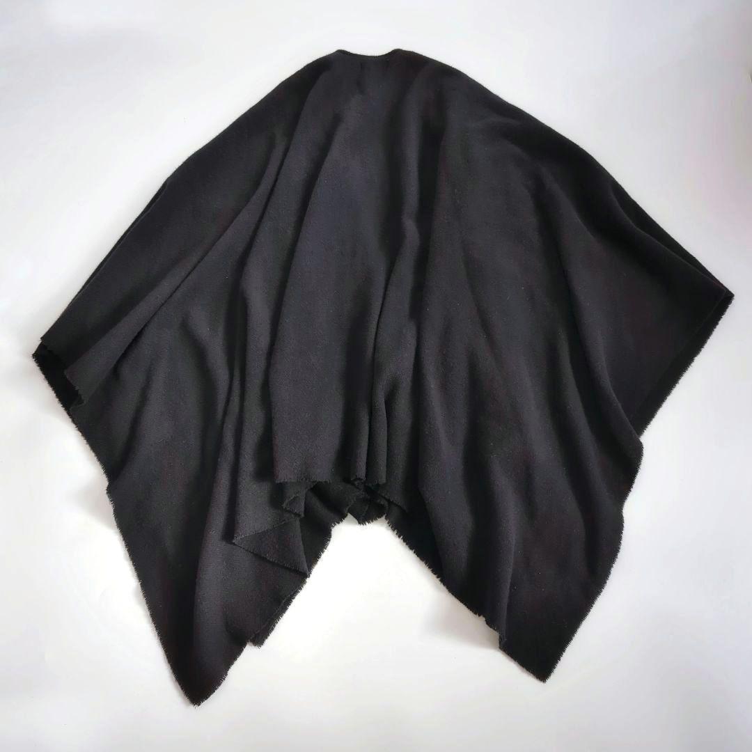 アニエスベー 23AW ウール カシミヤ ポンチョ ケープ 大判 ブラック