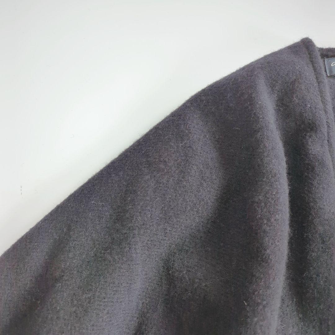 アニエスベー 23AW ウール カシミヤ ポンチョ ケープ 大判 ブラック