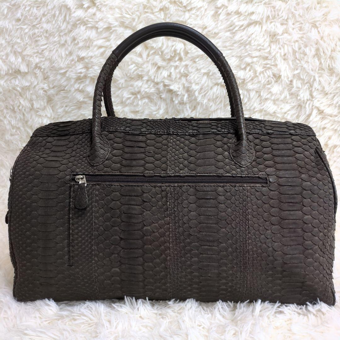 定価30万!!!大容量 ダイヤモンドパイソンレザー ボストン2way 極上マット