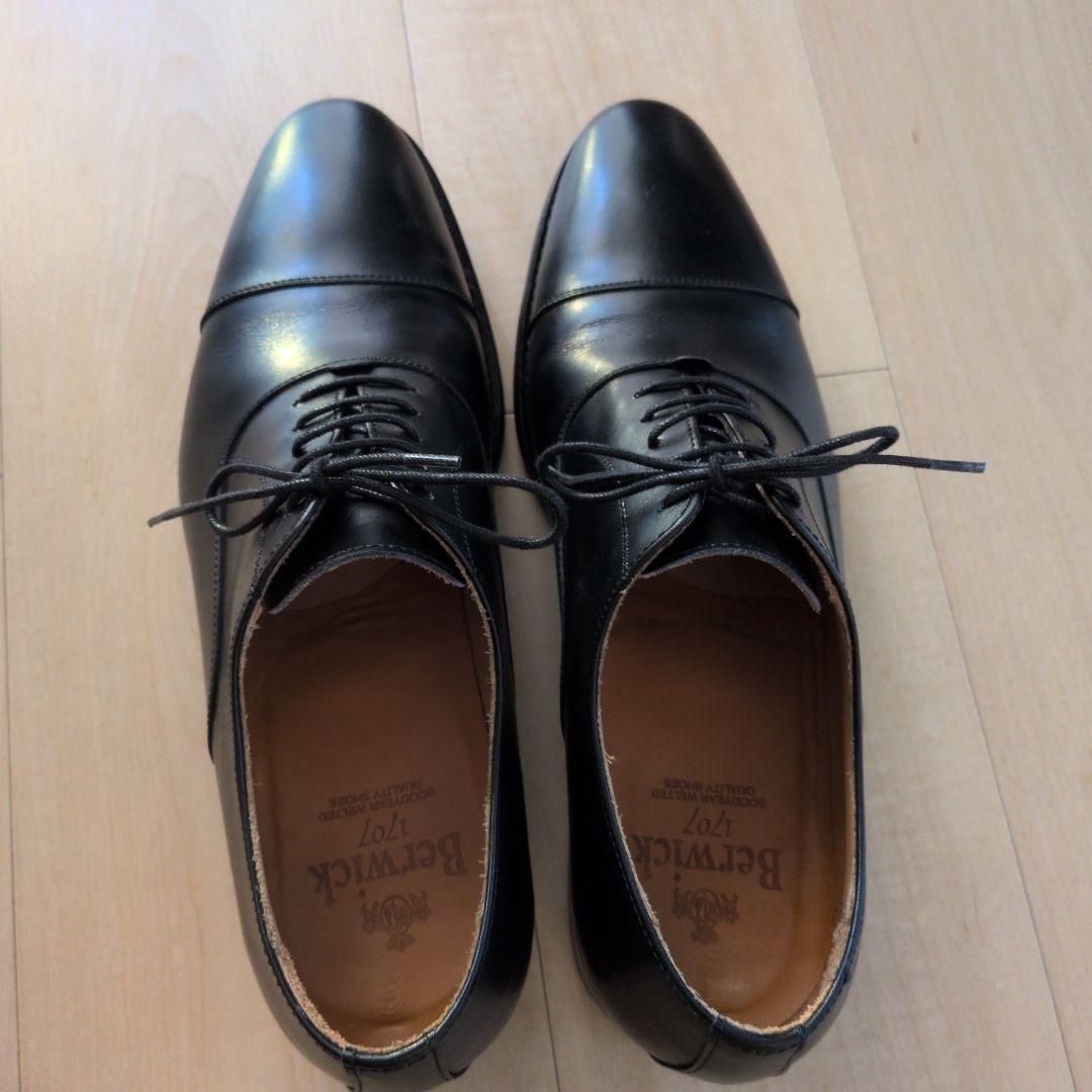 Berwick 1707 ブラック ストレートチップシューズ　サイズ8.5