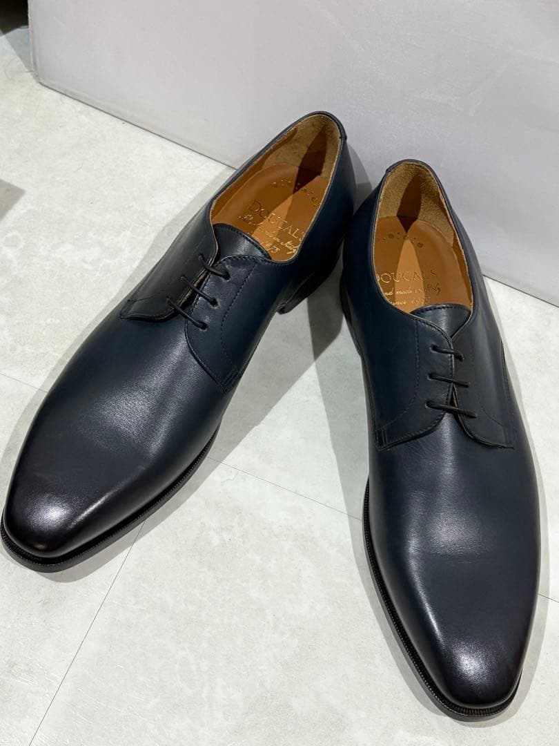 フォロー割　伊製 新品 ドュカルス Doucal's プレーントゥ42サイズ