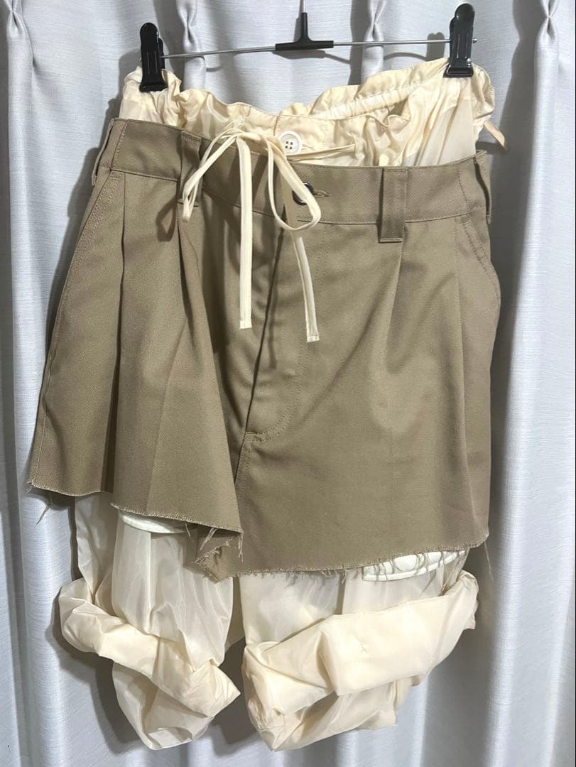 【着画あり】24AW maison margiela レイヤード　ショートパンツ