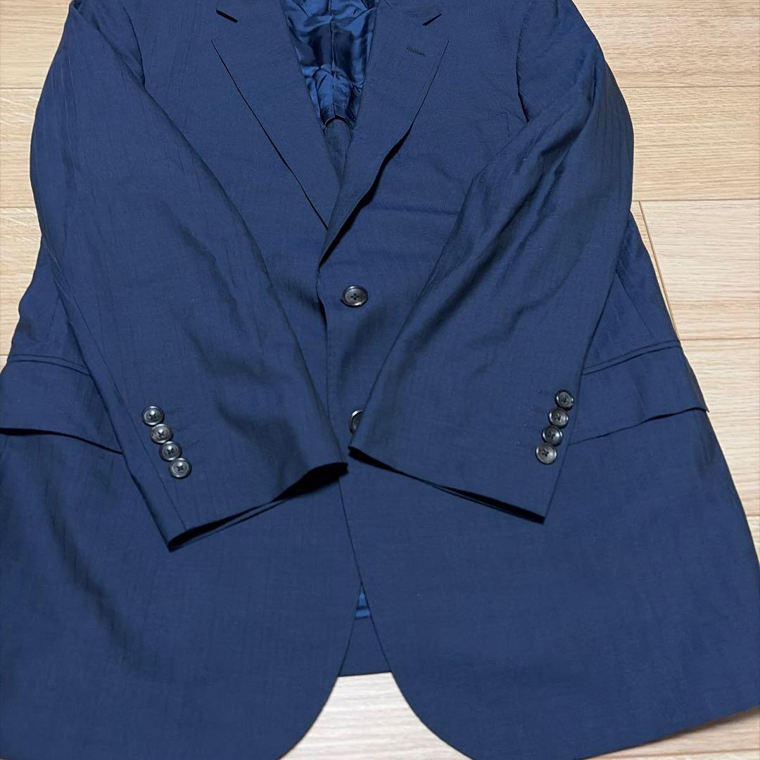 専用エルメネジルド ゼニア×オンワード　セットアップ　ネイビーシャドウストライプ