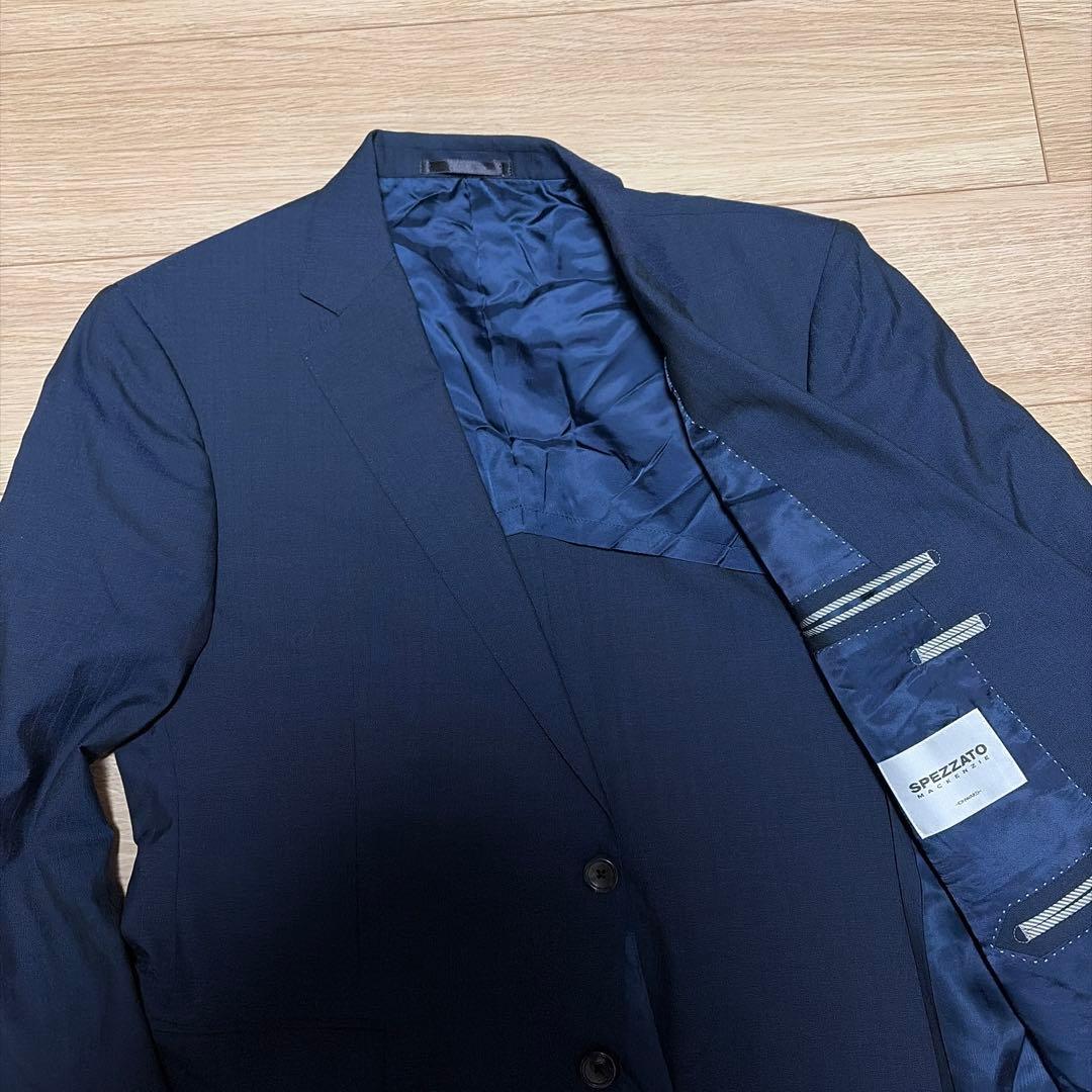 専用エルメネジルド ゼニア×オンワード　セットアップ　ネイビーシャドウストライプ