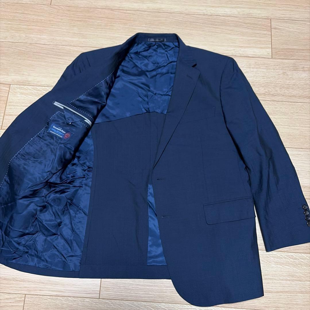 専用エルメネジルド ゼニア×オンワード　セットアップ　ネイビーシャドウストライプ