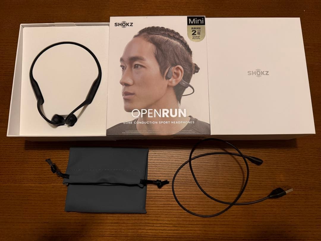 SHOKZ OPENRUN Mini 磁気充電 骨伝導イヤホン