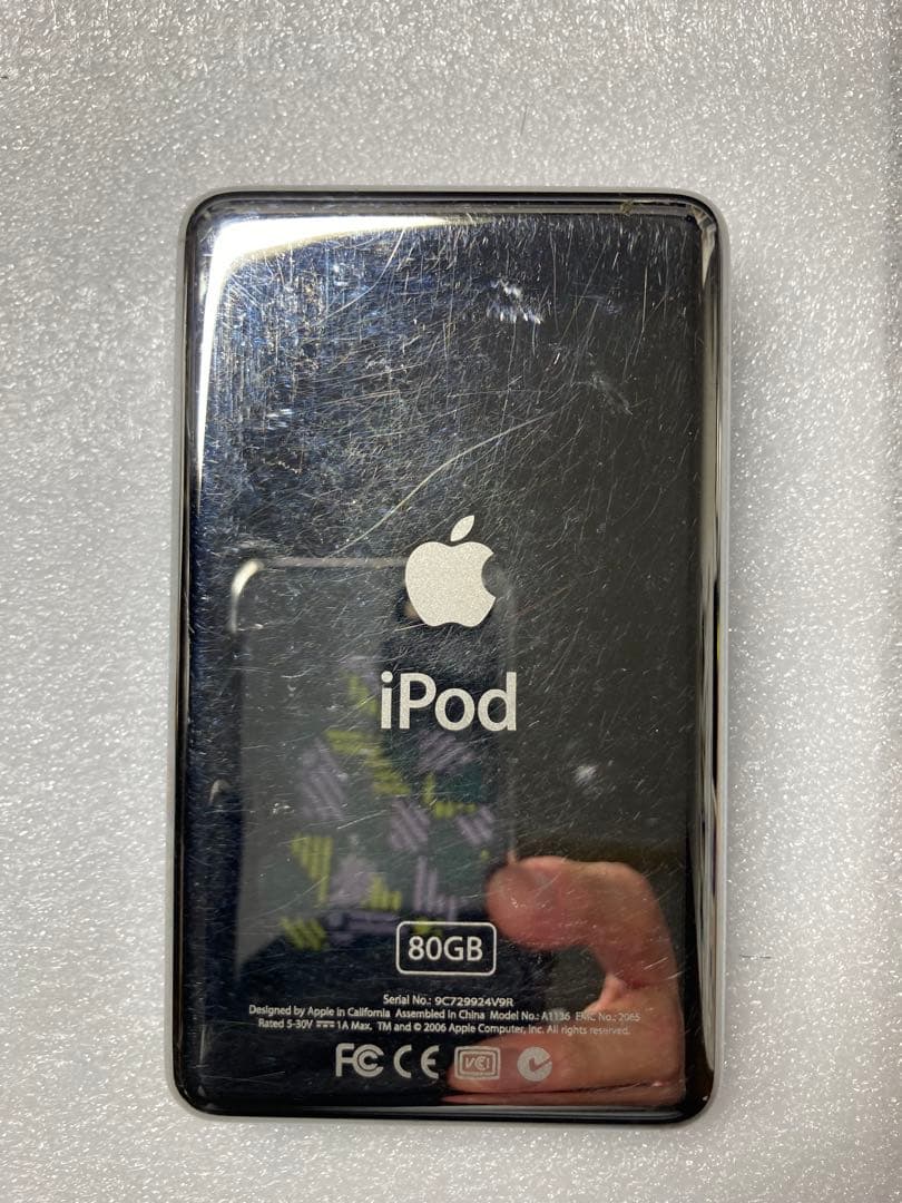 iPod classic 5.5世代　80GB 動作OK スケルトンマスク交換済